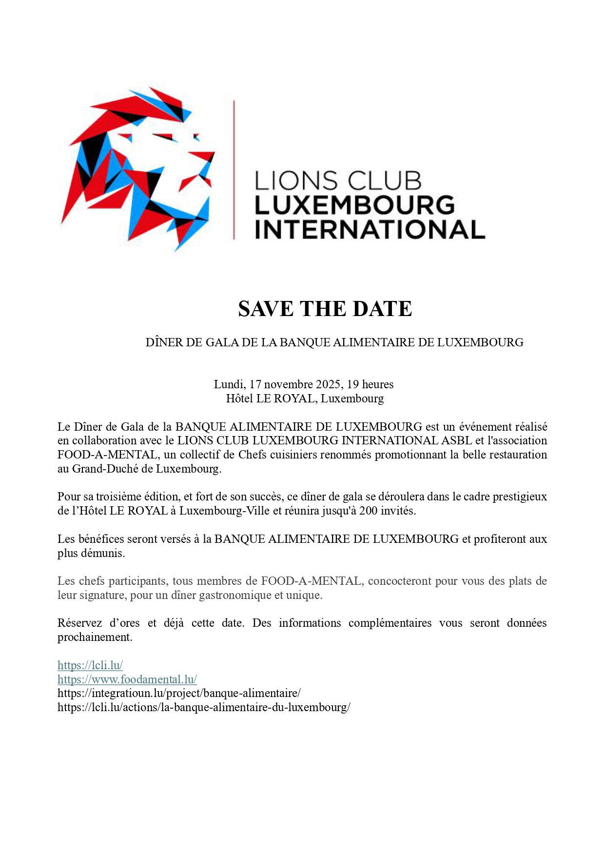 Gala de Charité 1 lions club luxembourg international